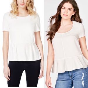 Just ~Fab Scoop Neck Peplum Blouse